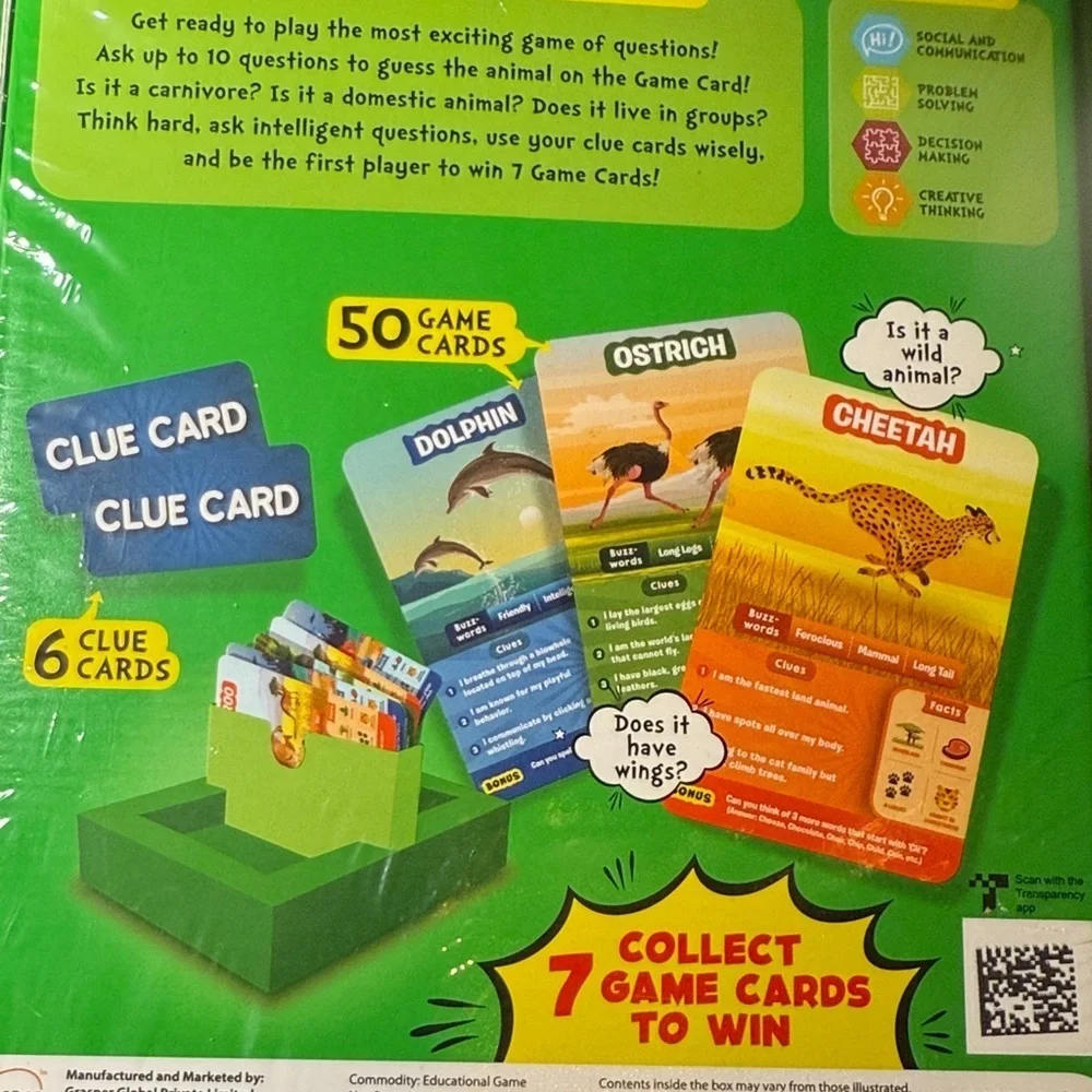 NEW Skillmatics Guess in 10 Animal Planet Kids Card Game